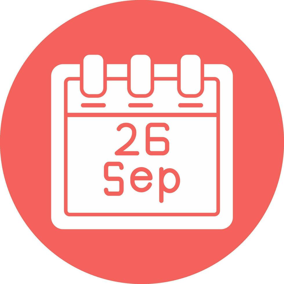 September 26 Vector Icon