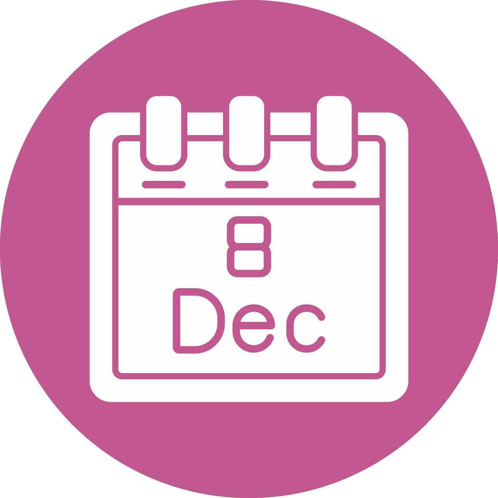 December 8 Vector Icon