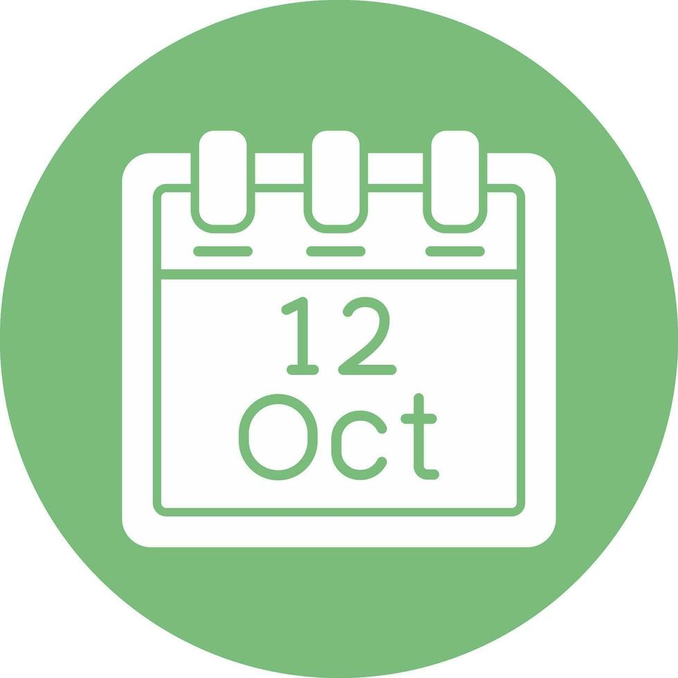 October 12 Vector Icon