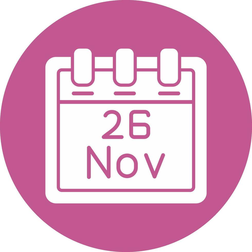 November 26 Vector Icon