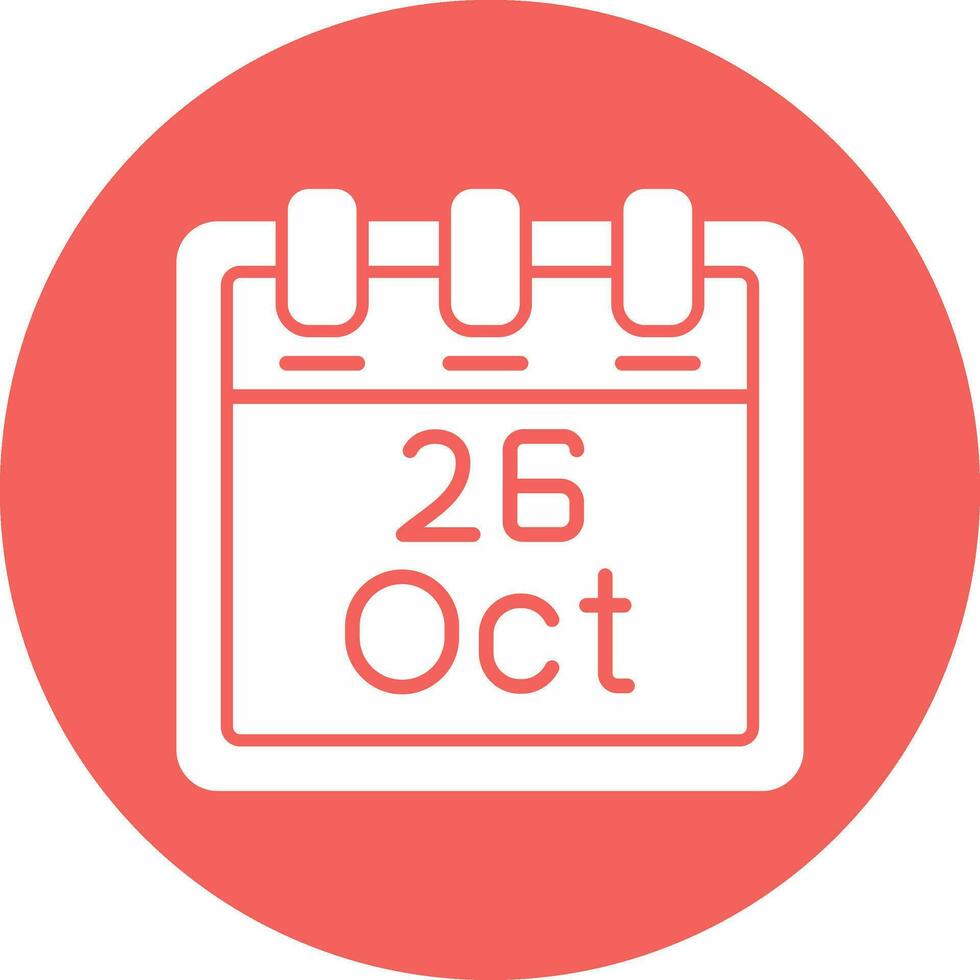October 26 Vector Icon