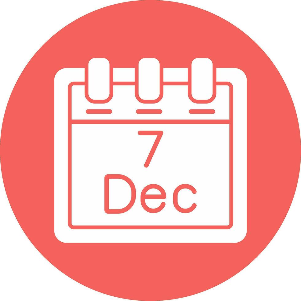 December 7 Vector Icon