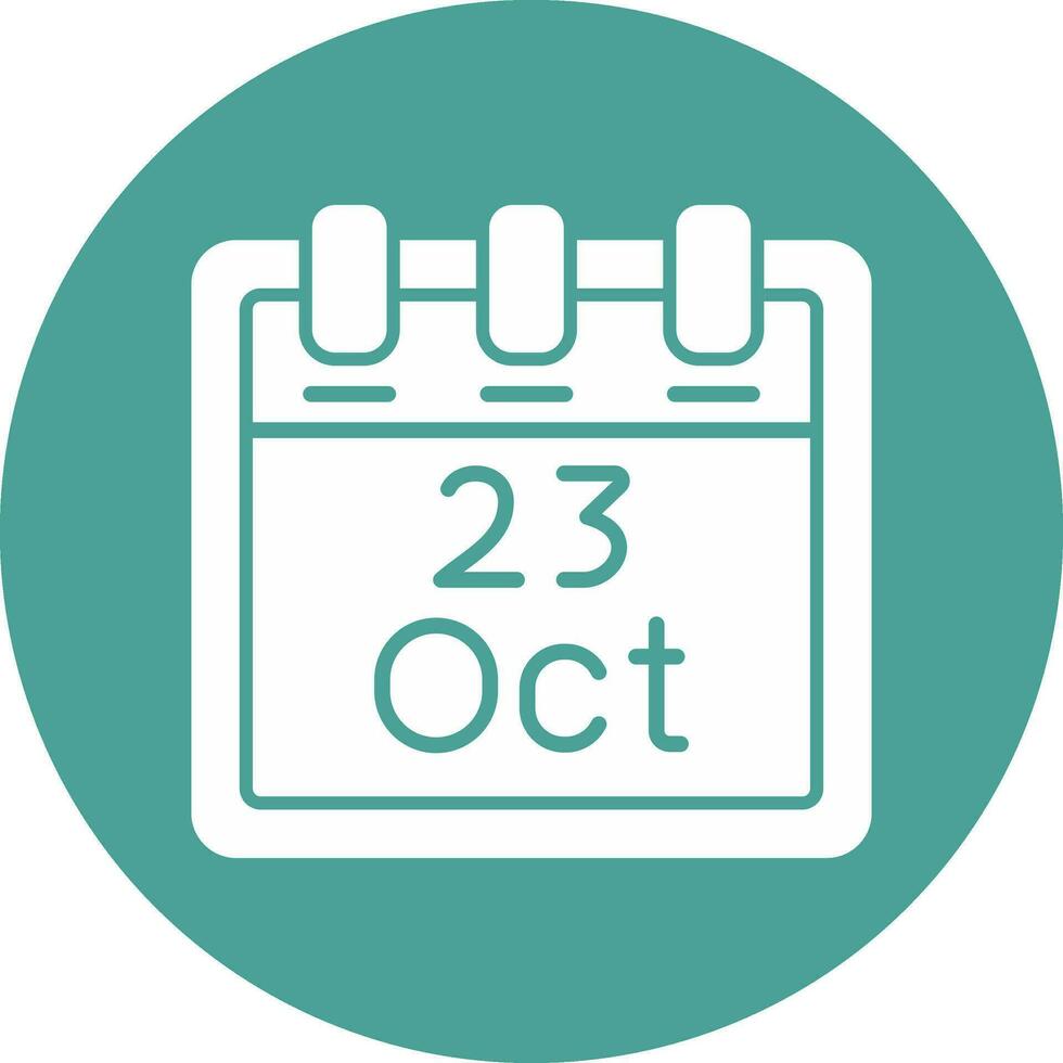 October 23 Vector Icon