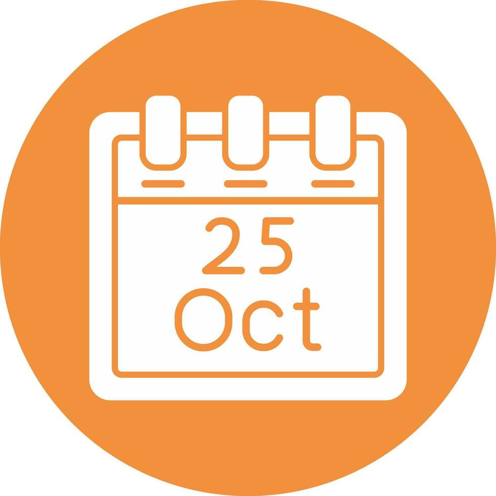 October 25 Vector Icon