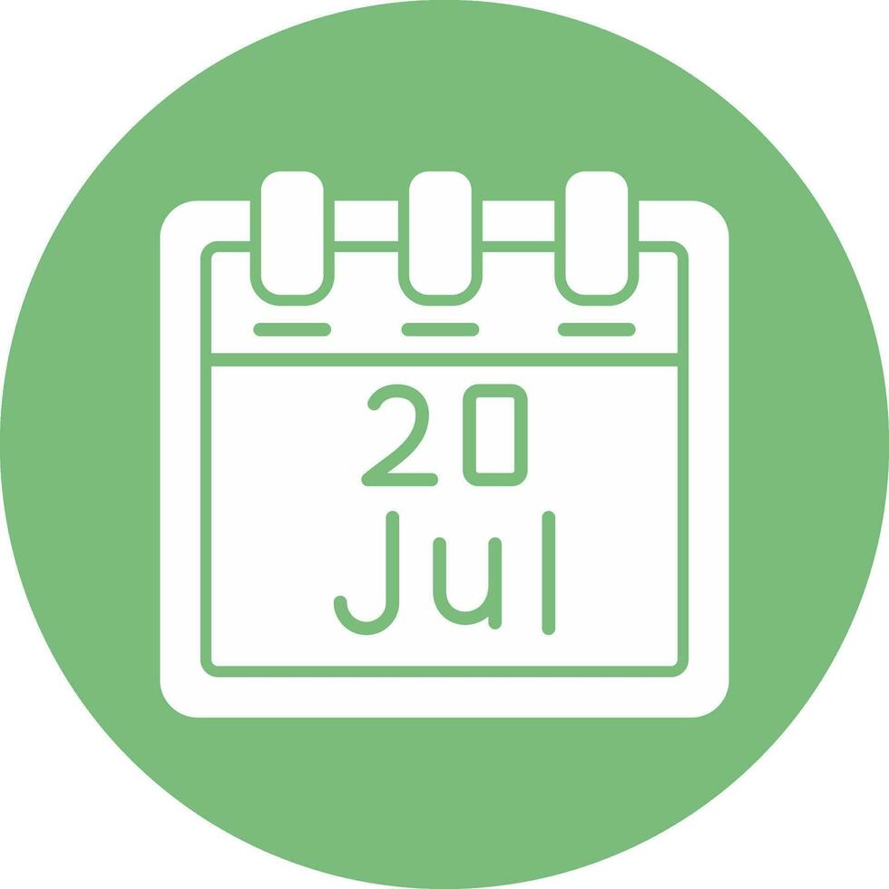July 20 Vector Icon
