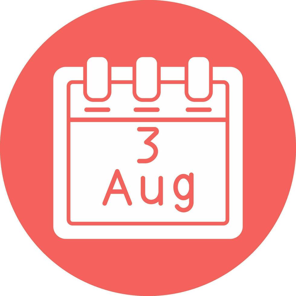 August 3 Vector Icon