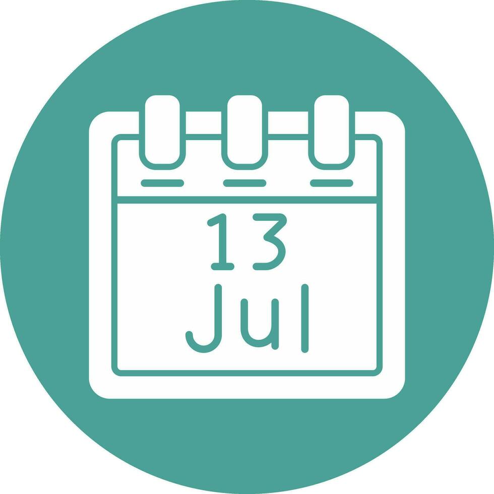 July 13 Vector Icon
