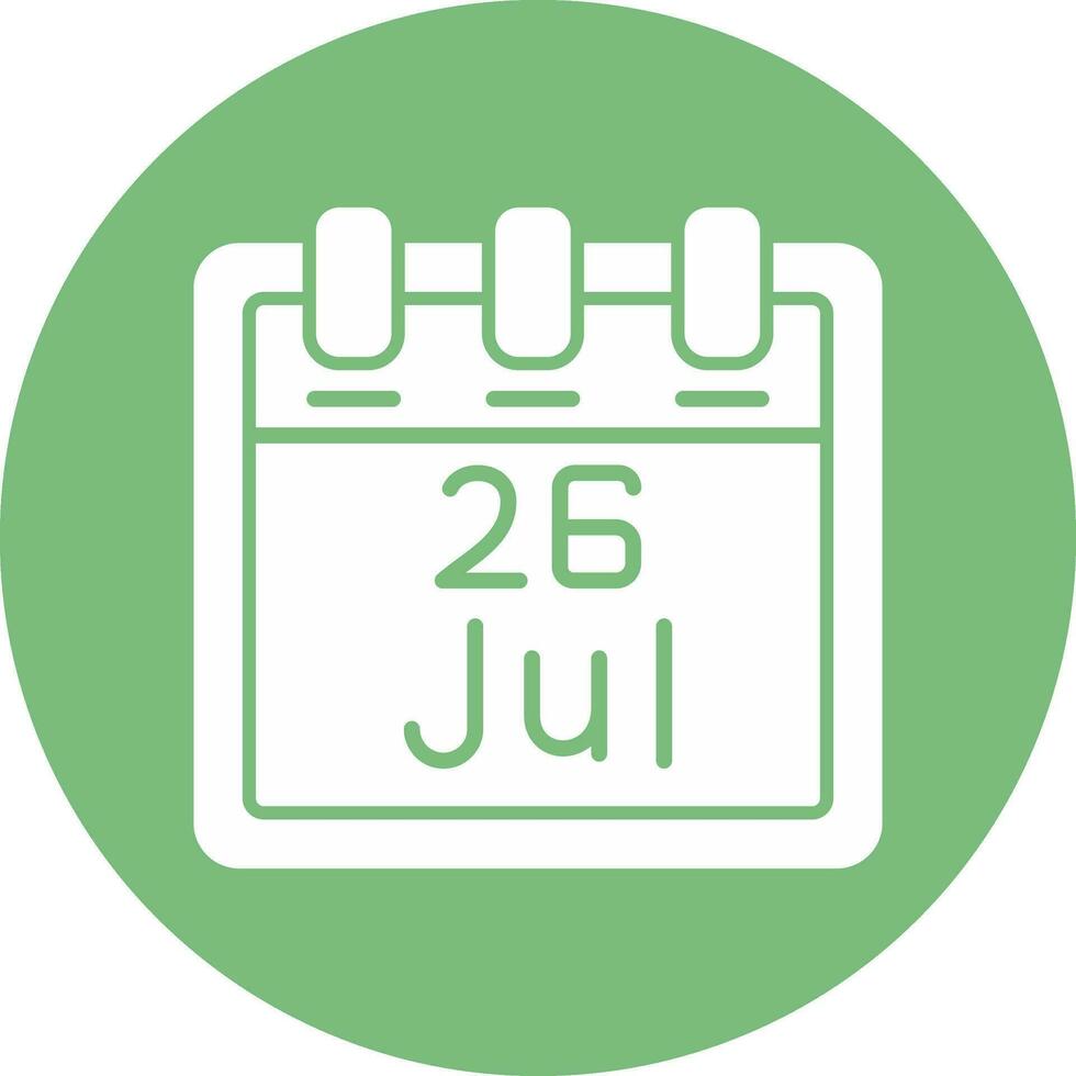 July 26 Vector Icon