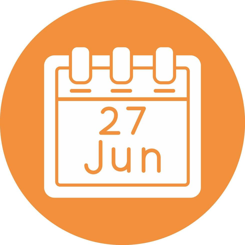 June 27 Vector Icon