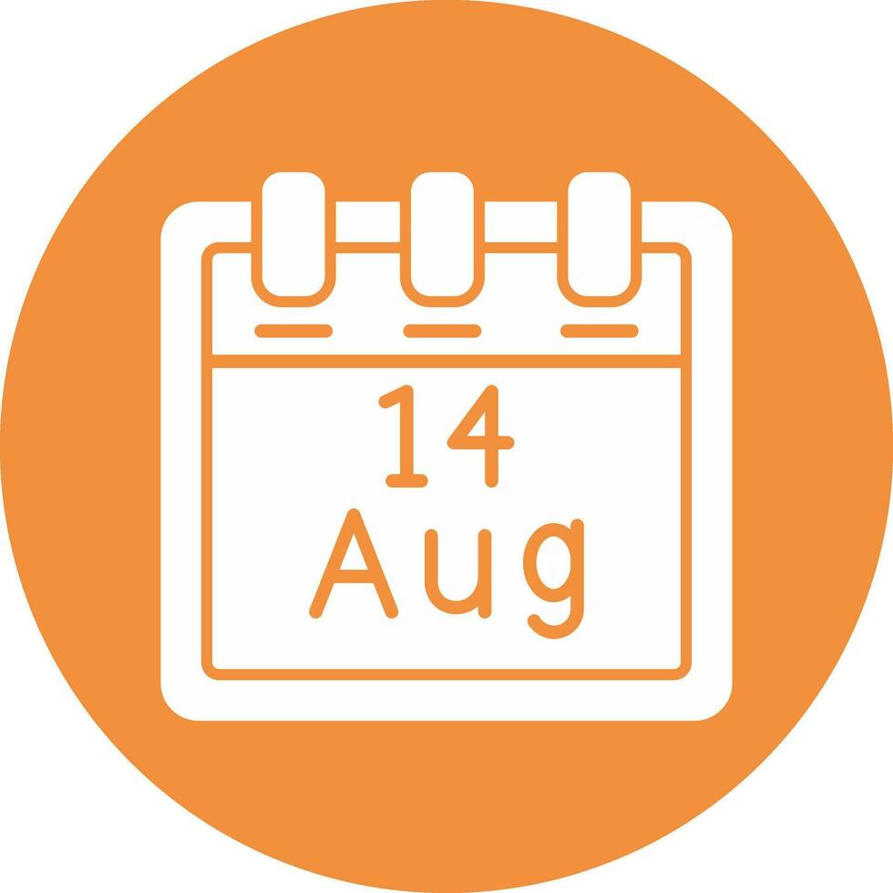 August 14 Vector Icon