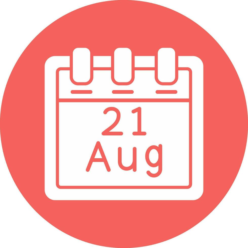 August 21 Vector Icon