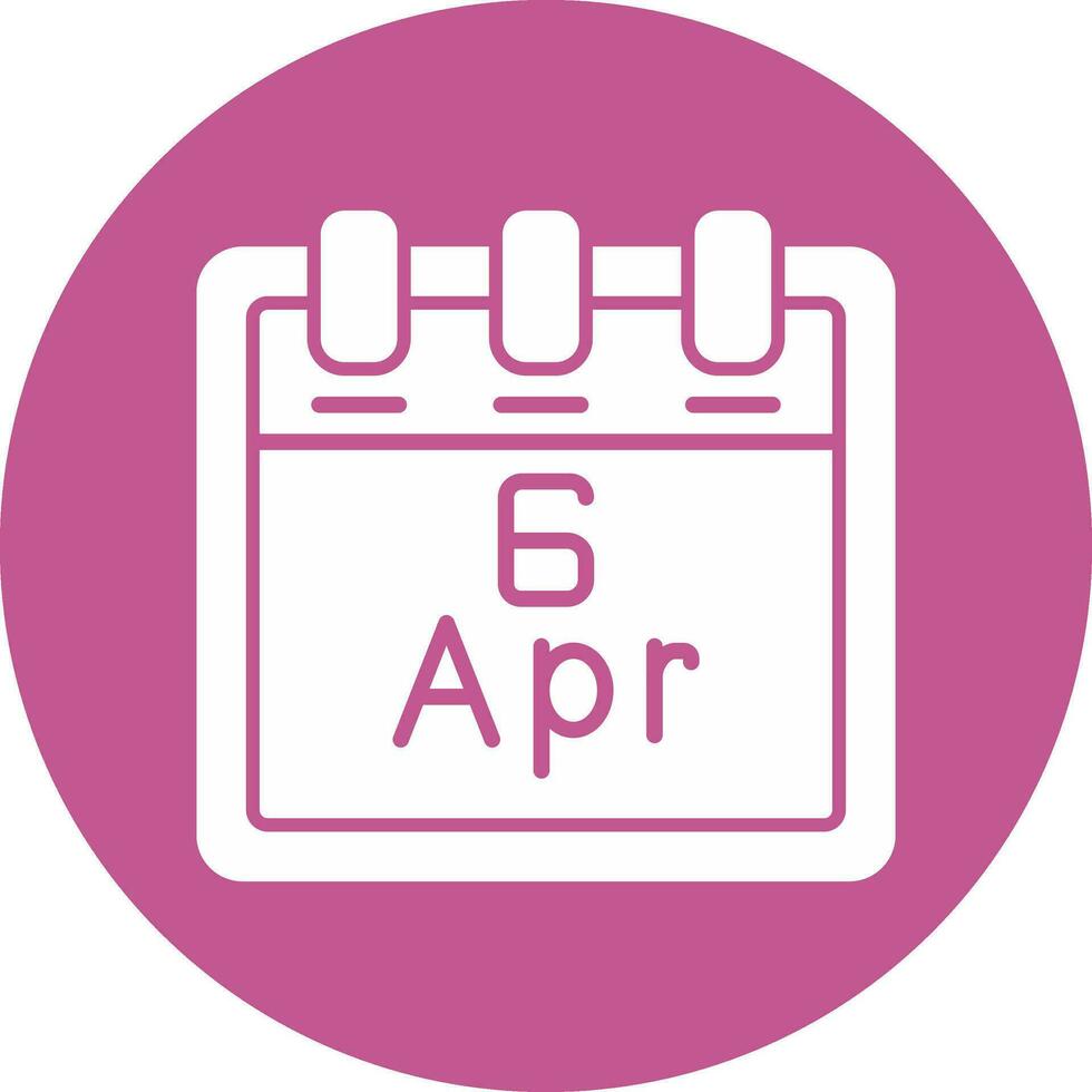 April 6 Vector Icon