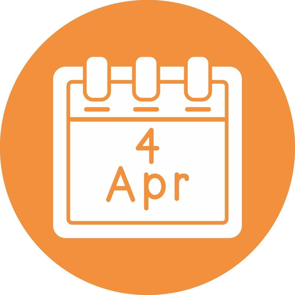 April 4 Vector Icon