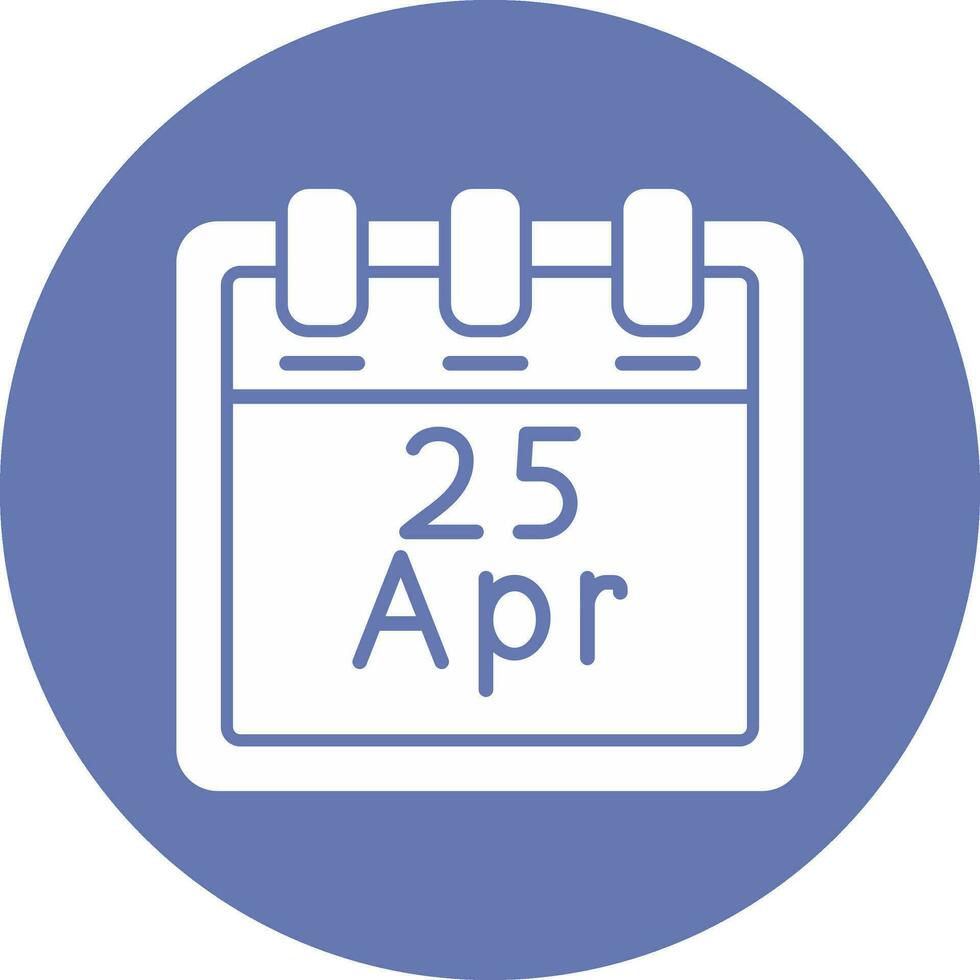 April 25 Vector Icon