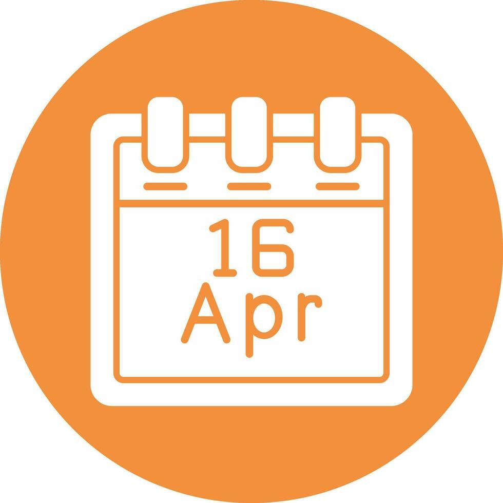 April 16 Vector Icon