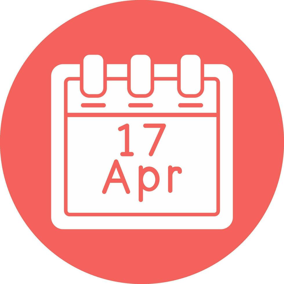 abril 17 vector icono