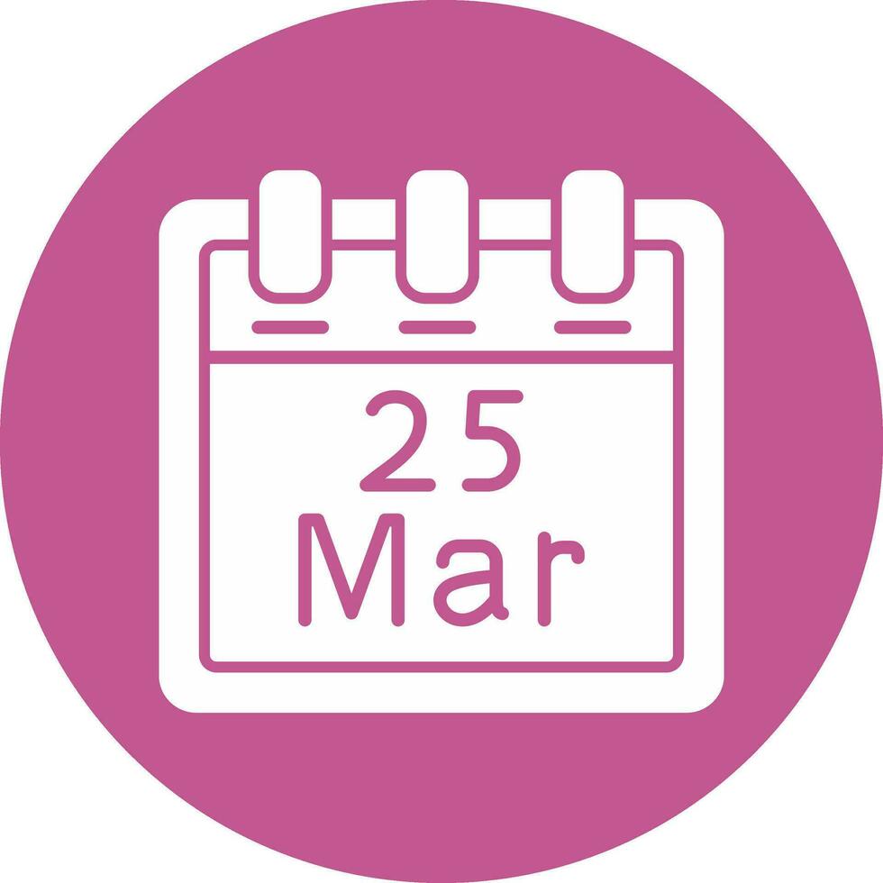 March 25 Vector Icon