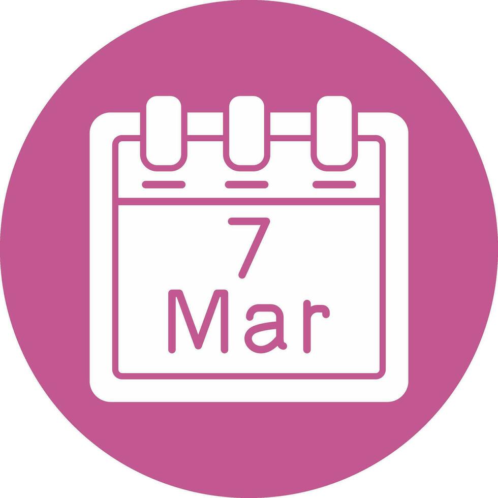 March 7 Vector Icon