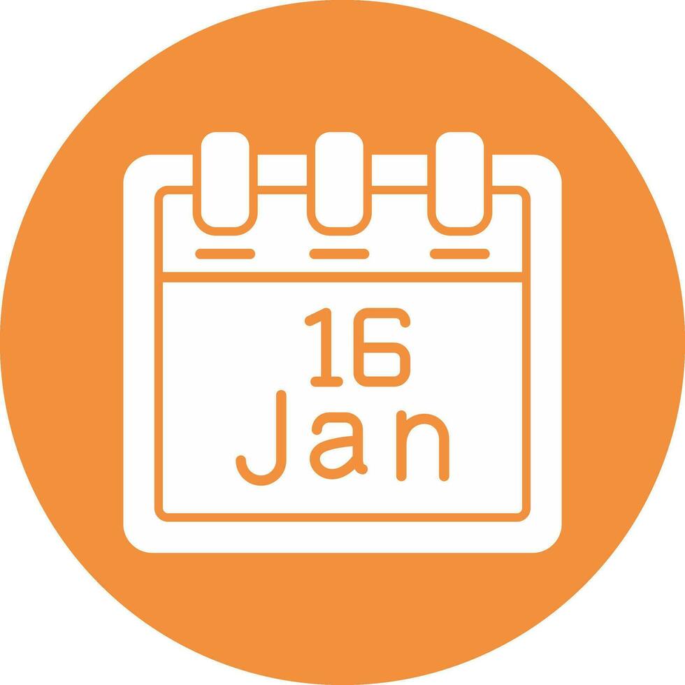 January 16 Vector Icon