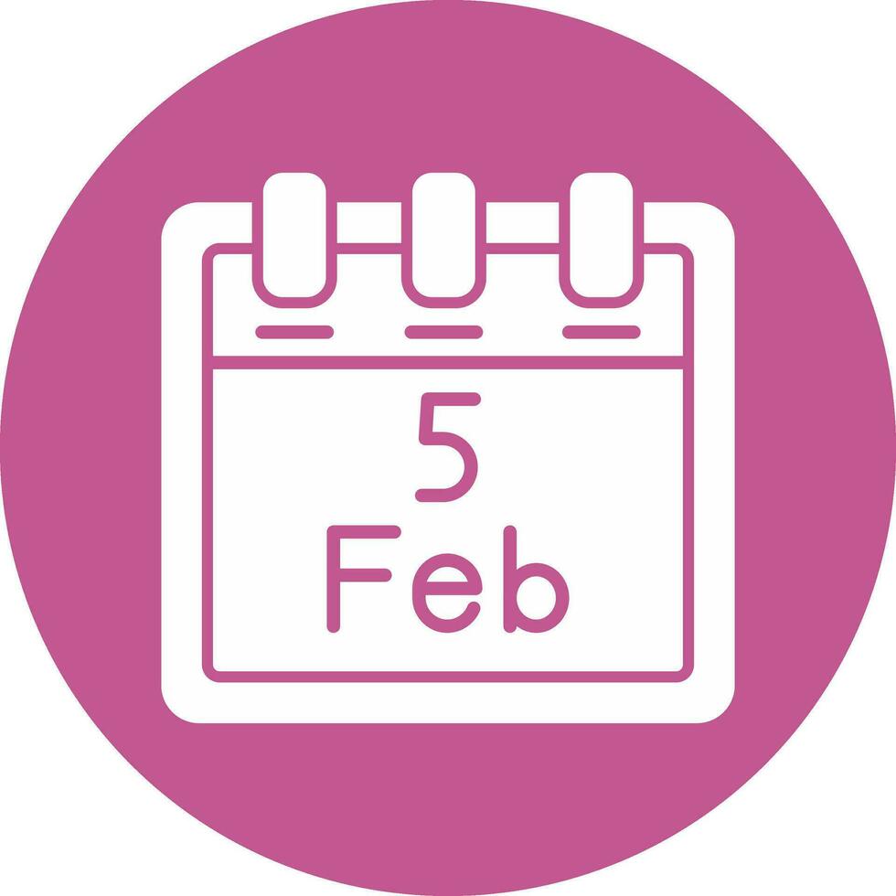 February 5 Vector Icon