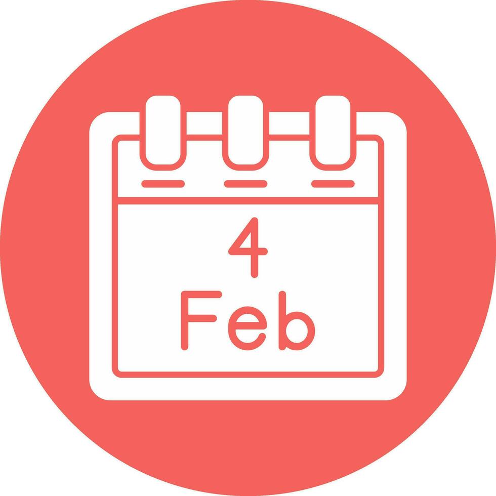 February 4 Vector Icon