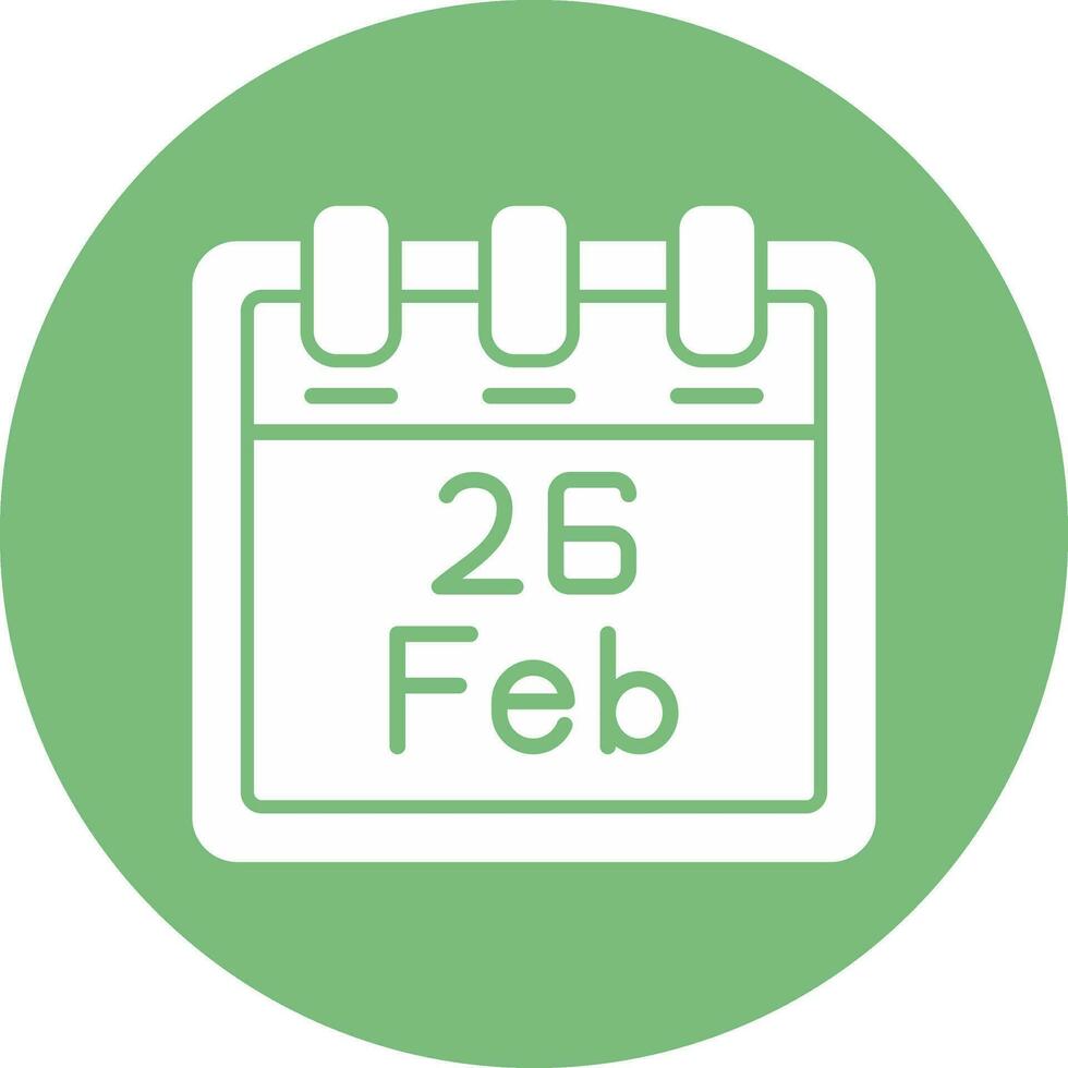 February 26 Vector Icon