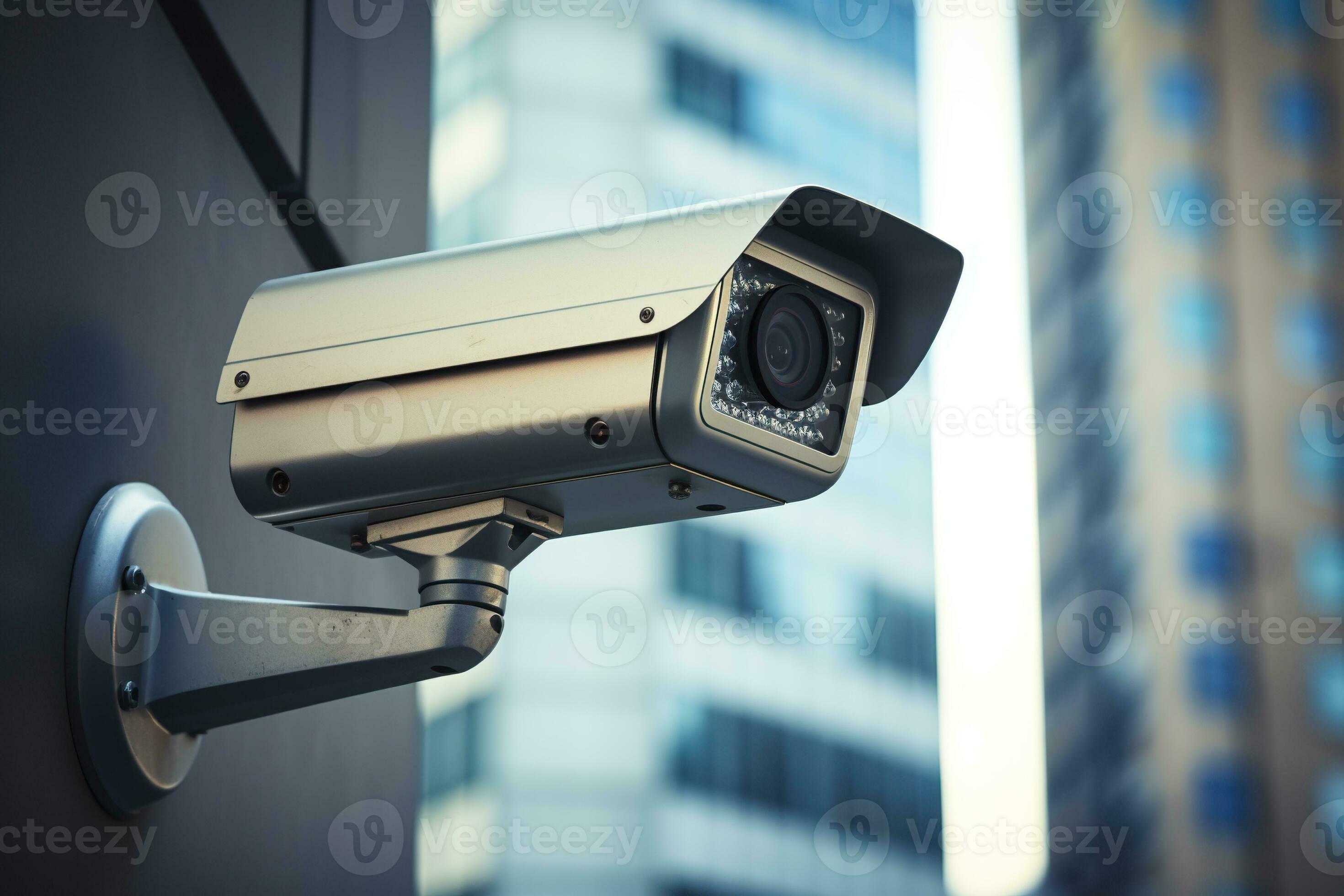 Review of surveillance cameras on the streets. Security concept. Face recognition. 32196061