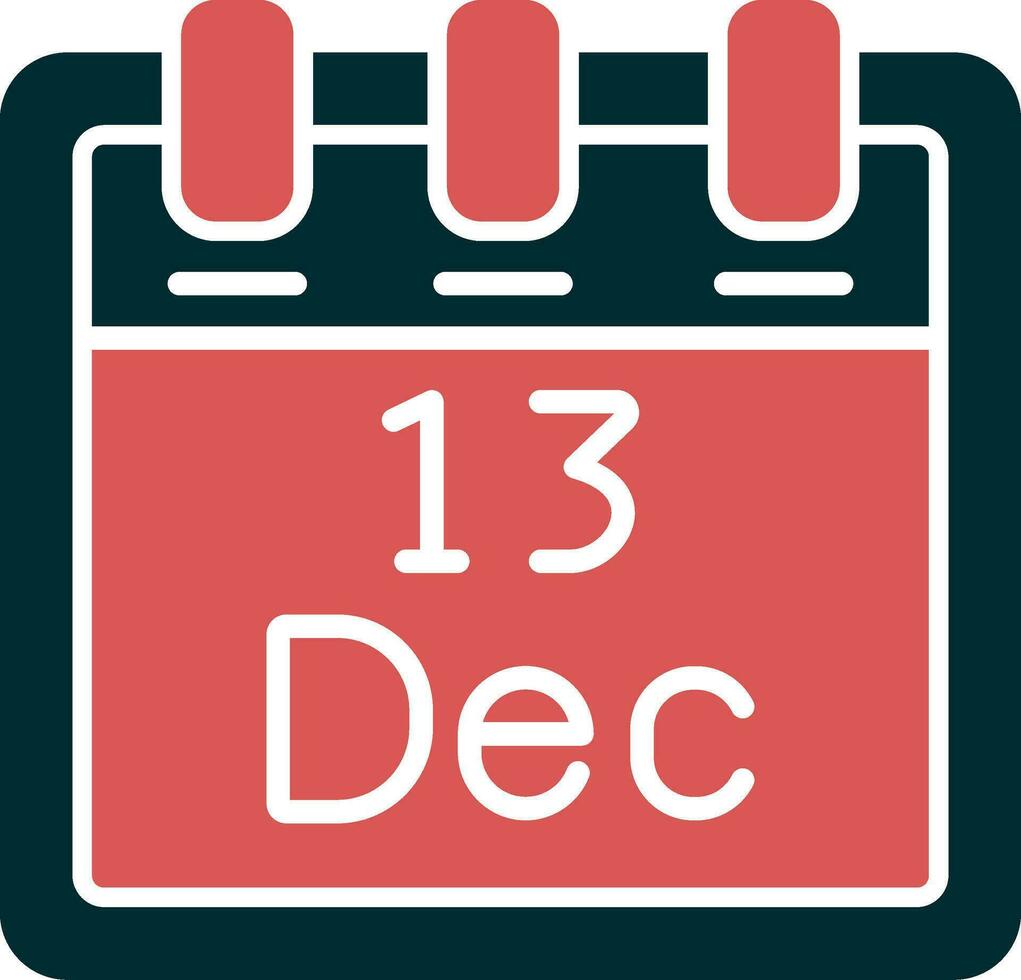 December 13 Vector Icon