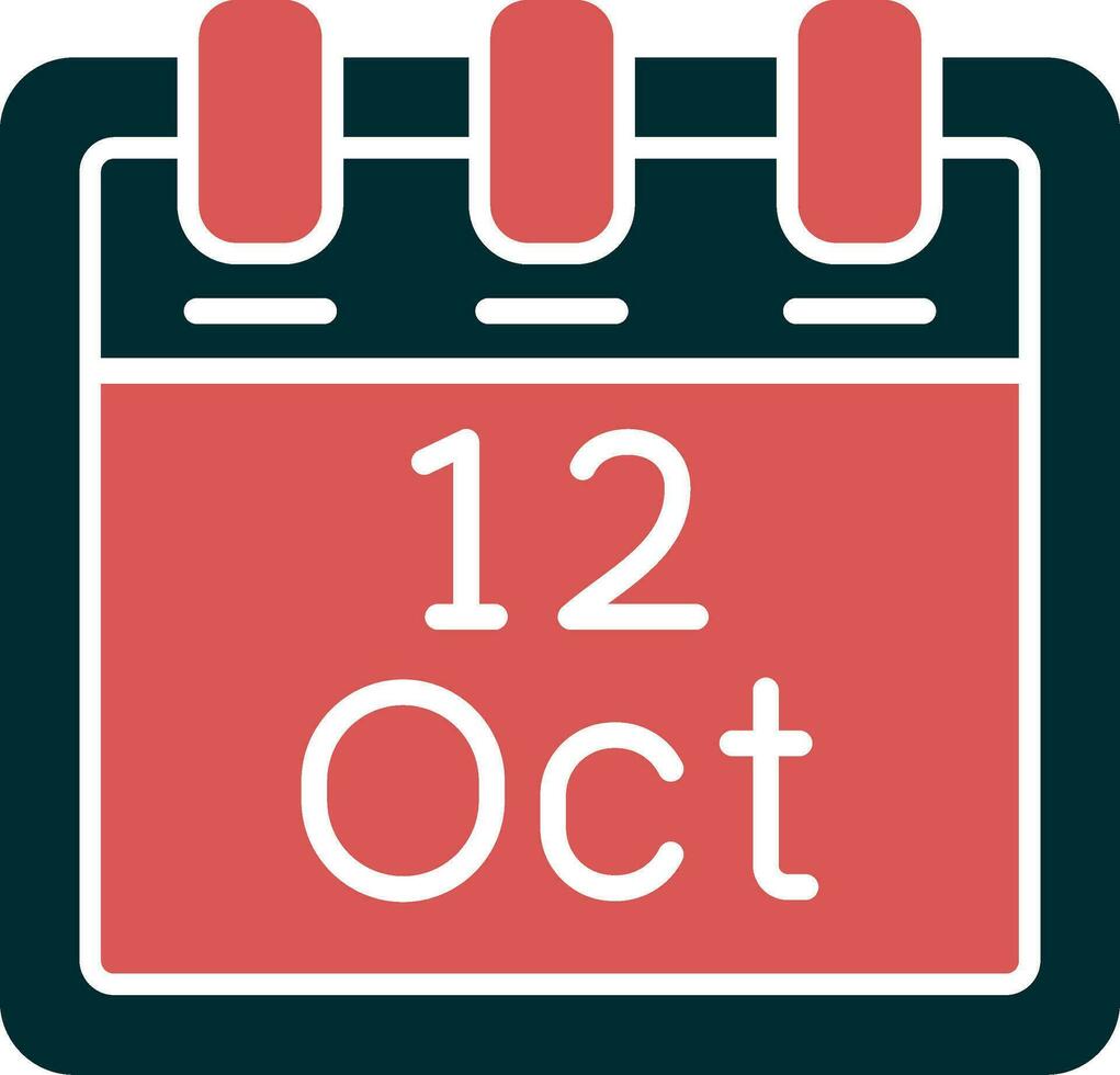 October 12 Vector Icon