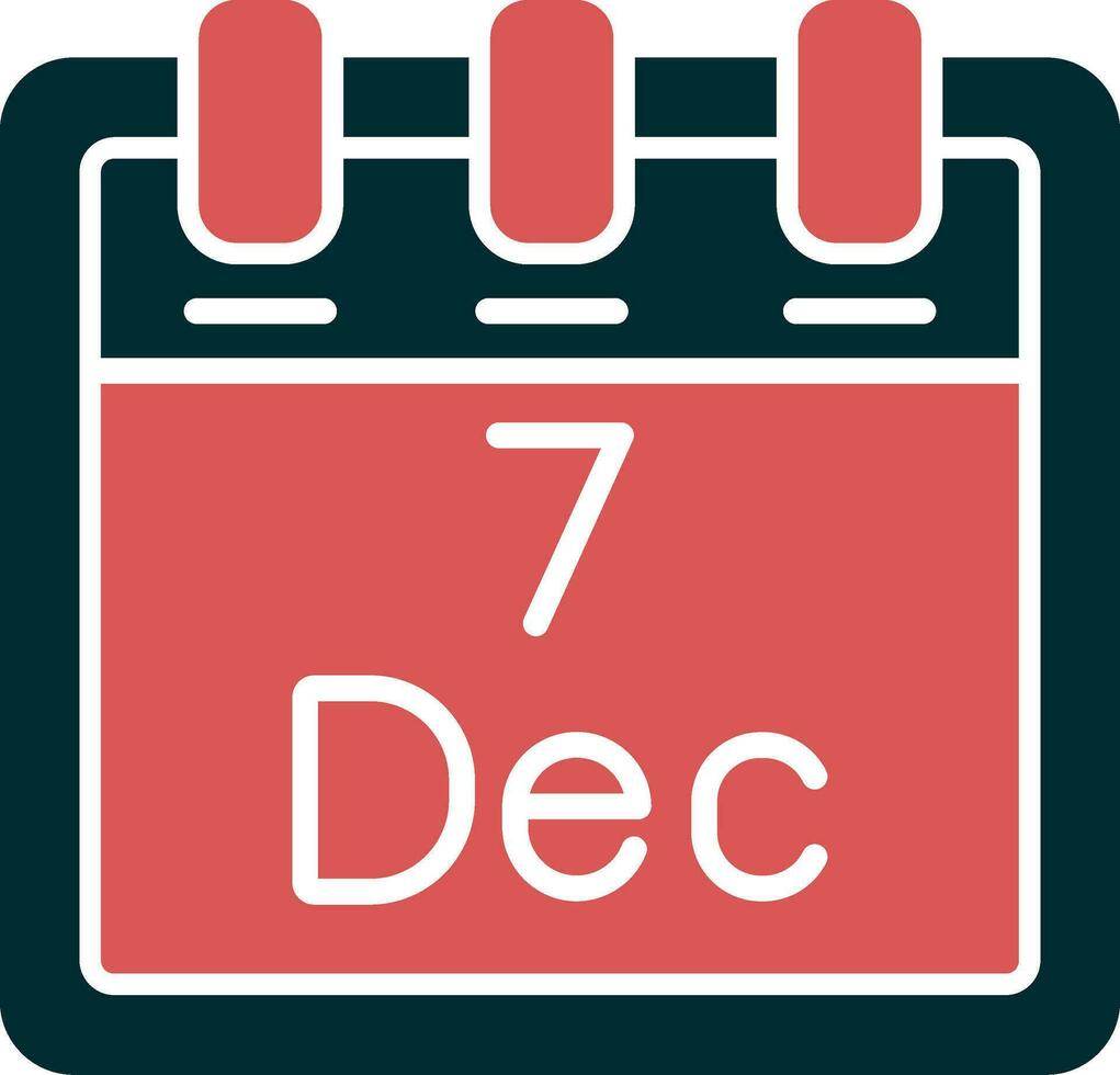 December 7 Vector Icon