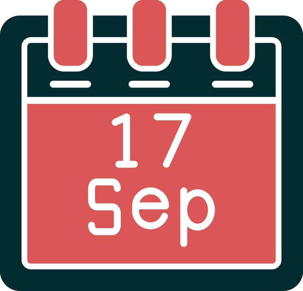 septiembre 17 vector icono