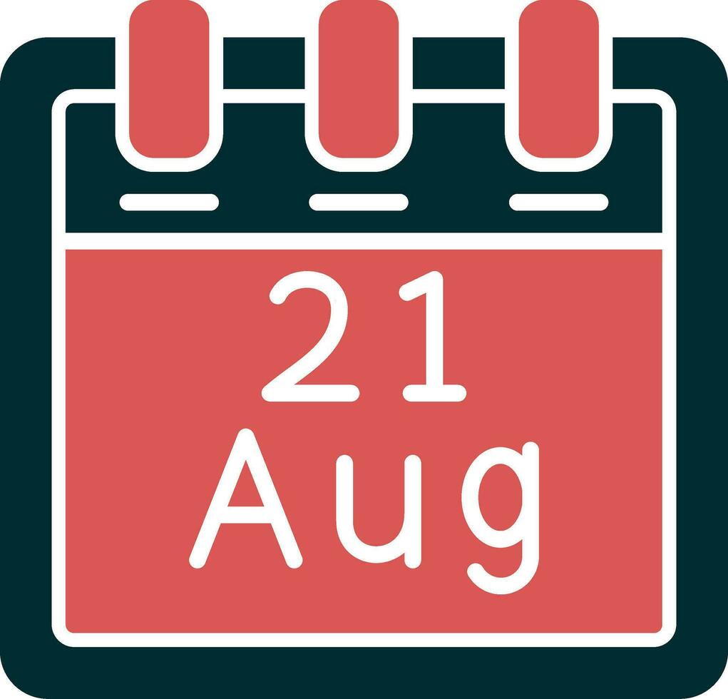 August 21 Vector Icon