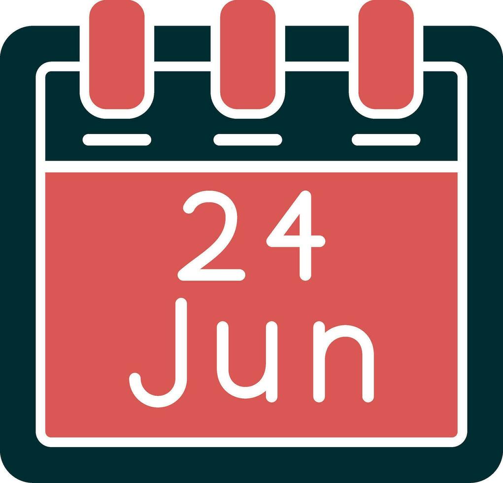 June 24 Vector Icon