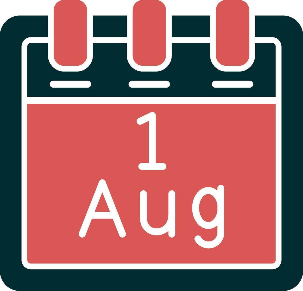 August 1 Vector Icon