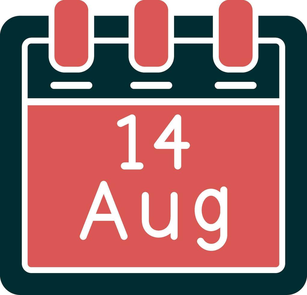 August 14 Vector Icon