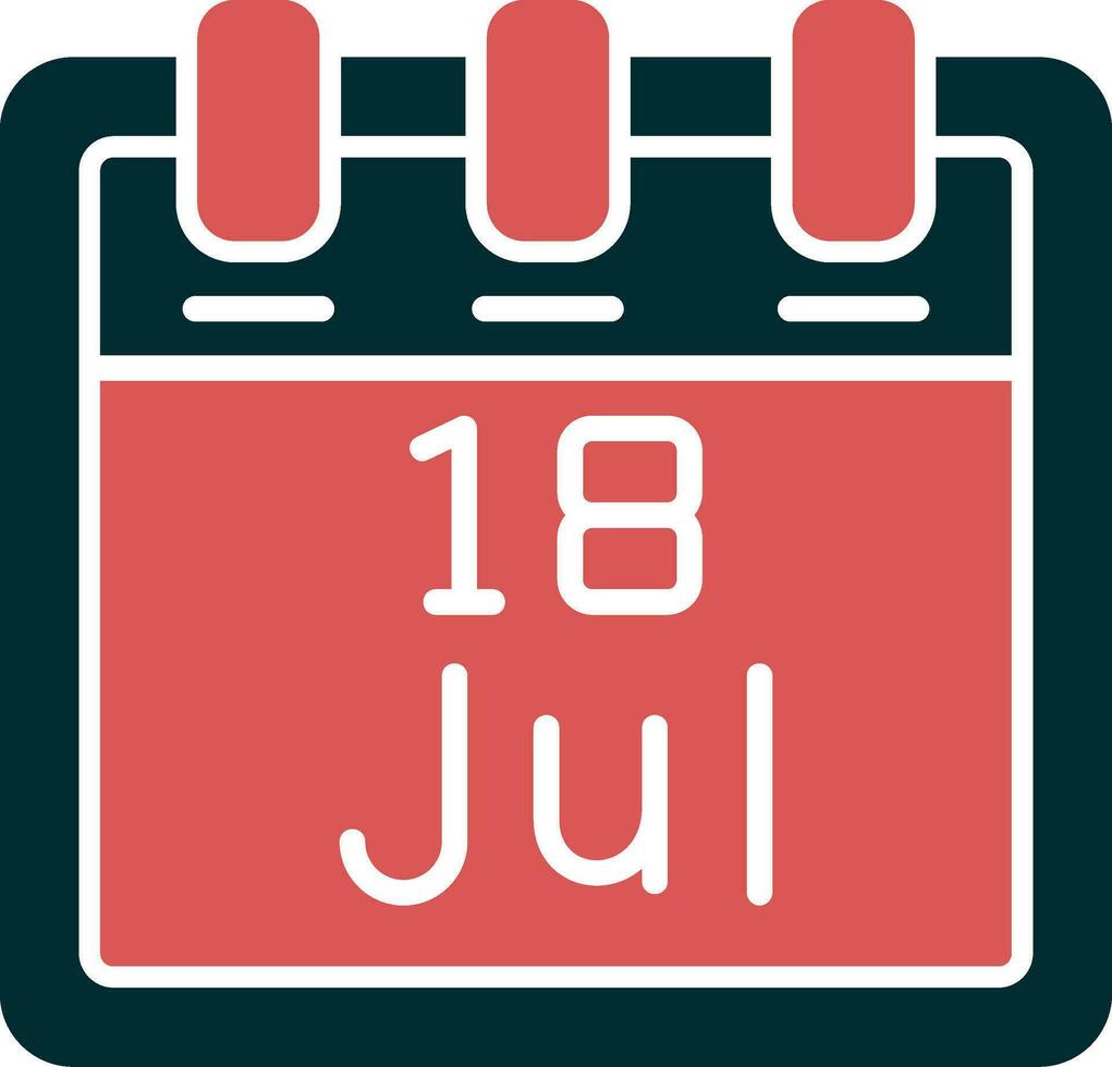 July 18 Vector Icon