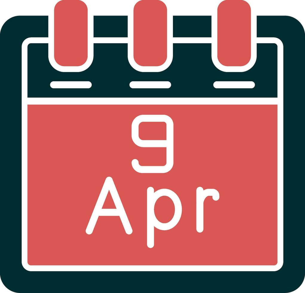 April 9 Vector Icon