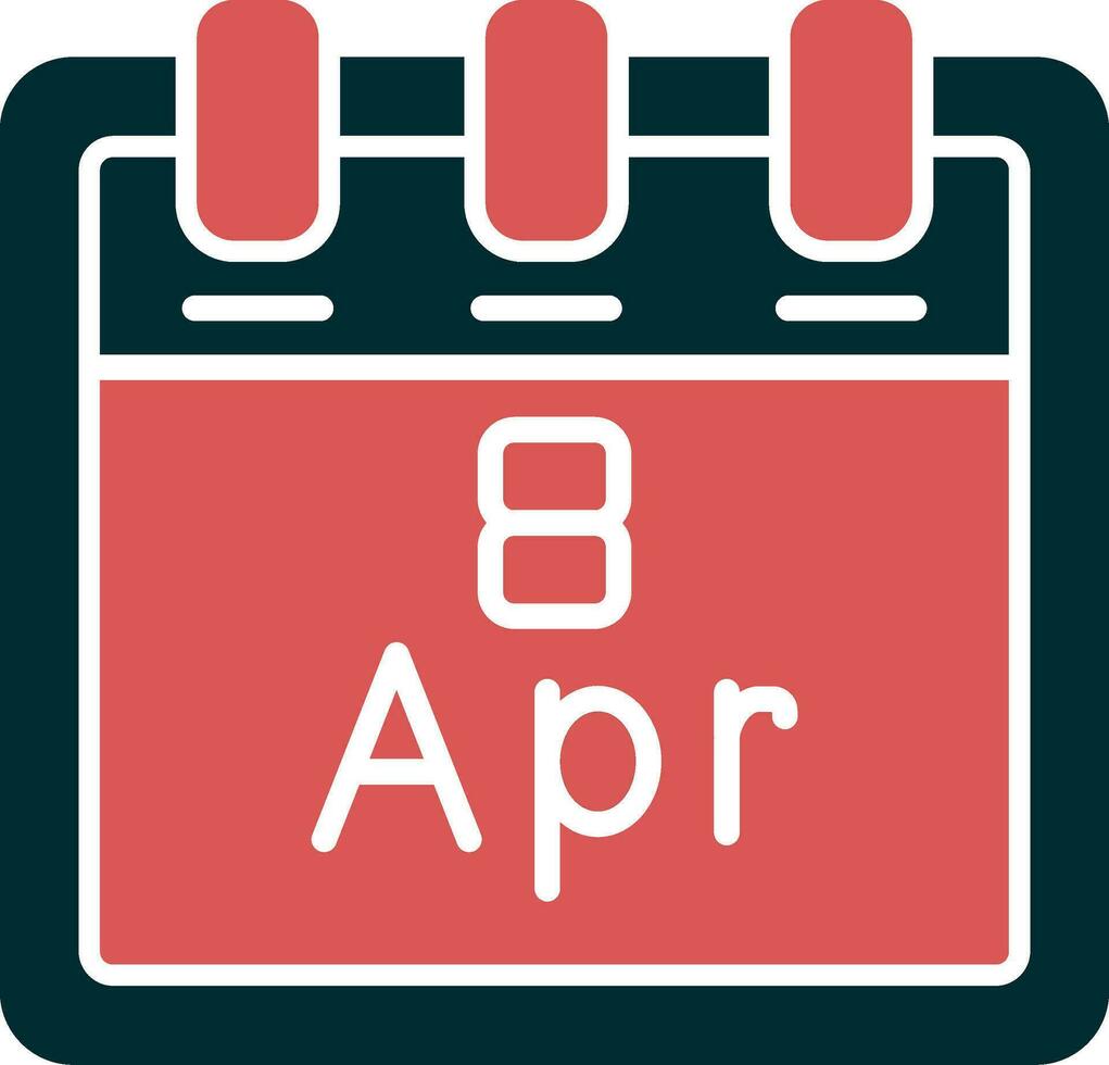 April 8 Vector Icon