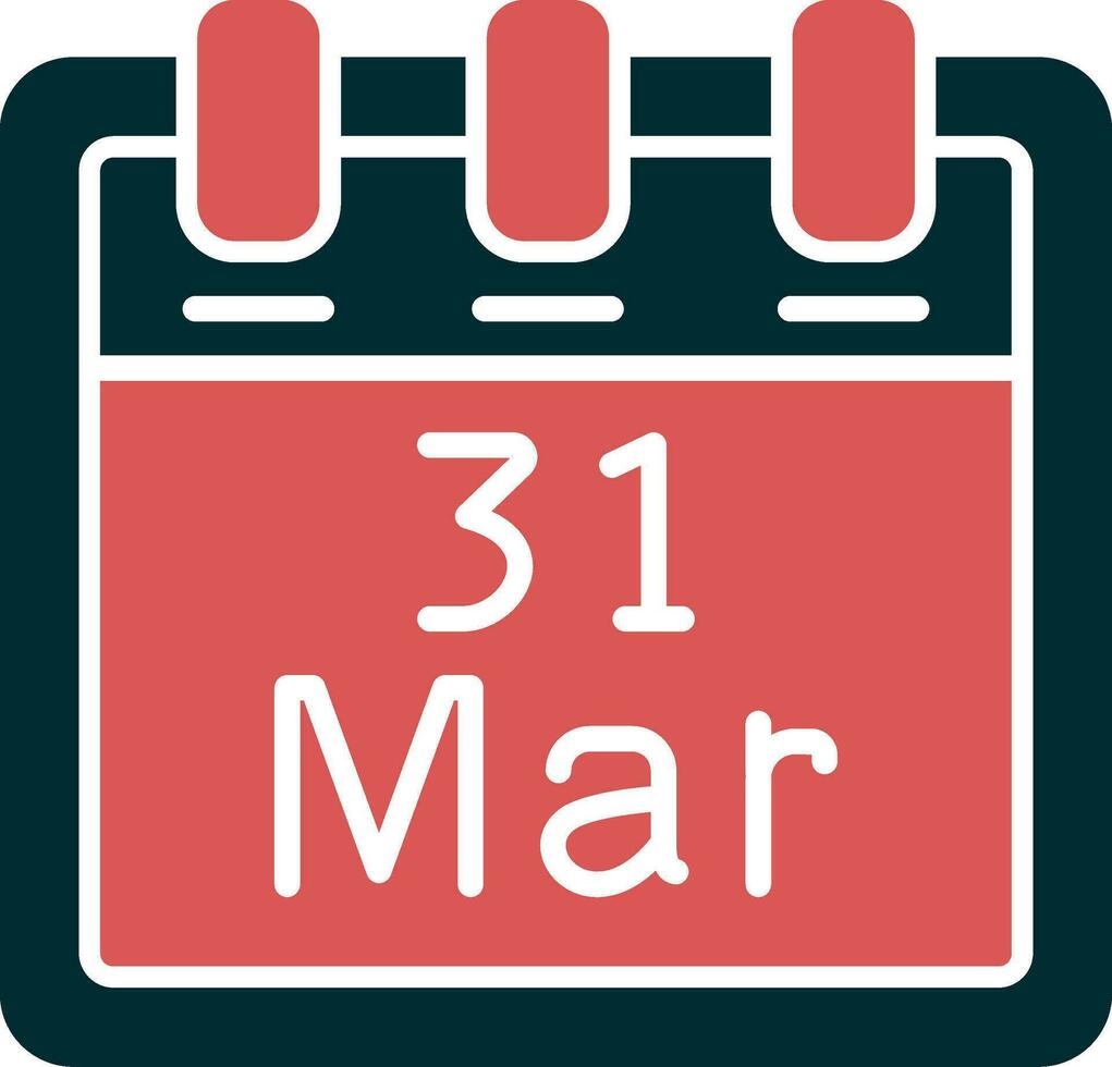 March 31 Vector Icon