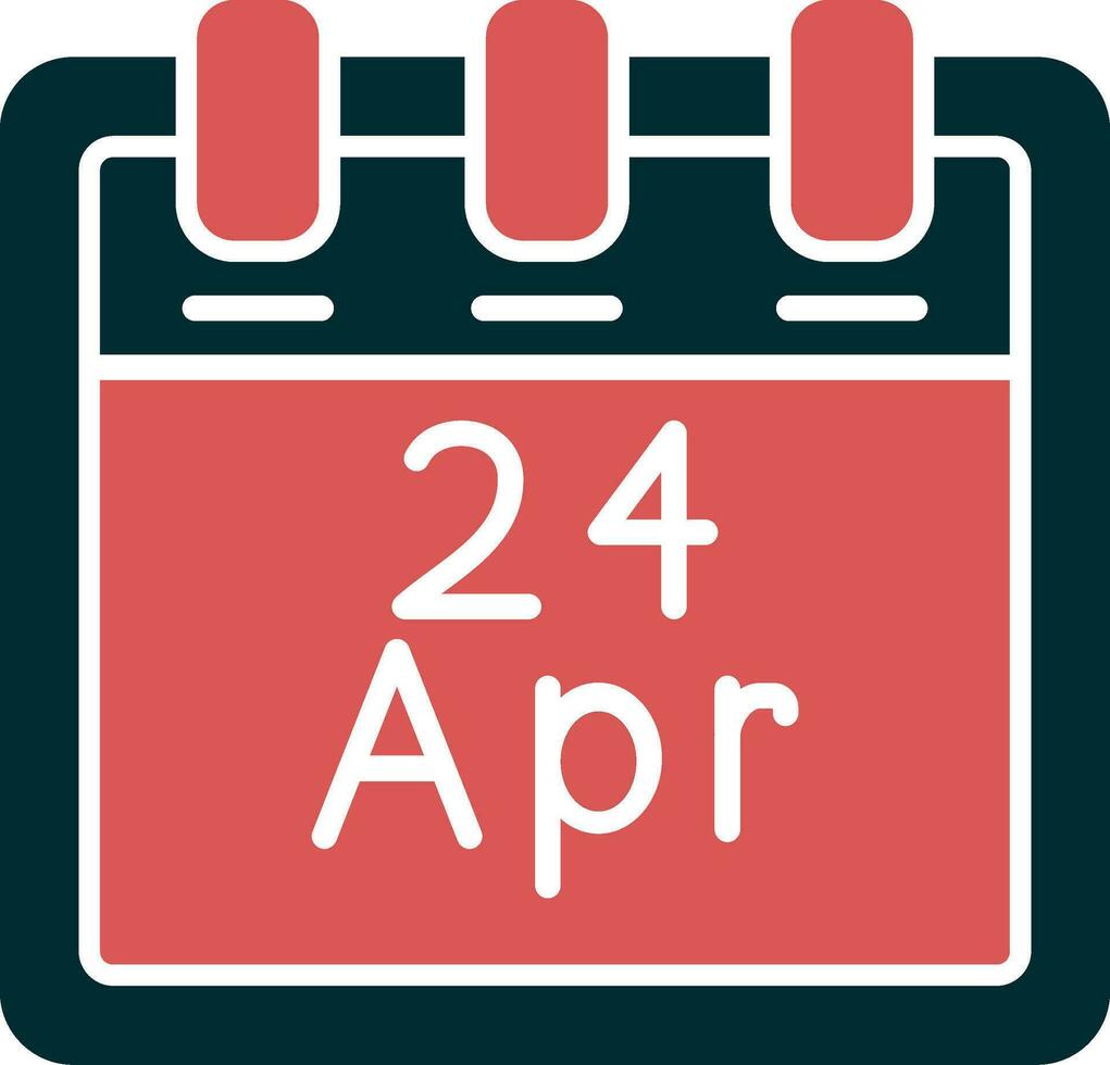 April 24 Vector Icon