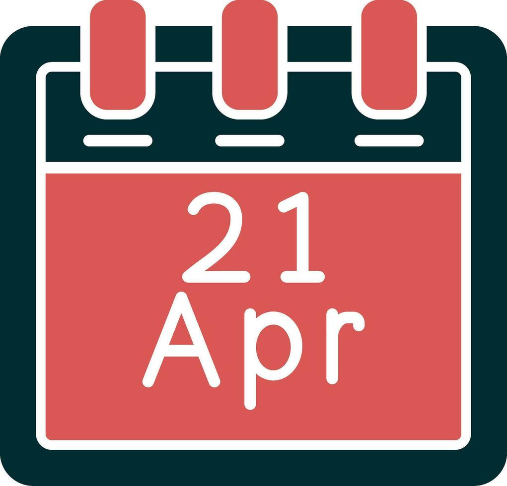 April  21 Vector Icon