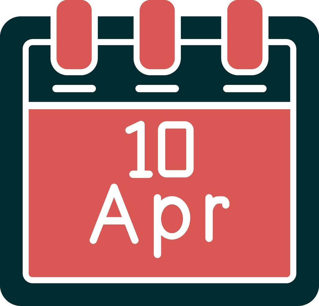 April 10 Vector Icon