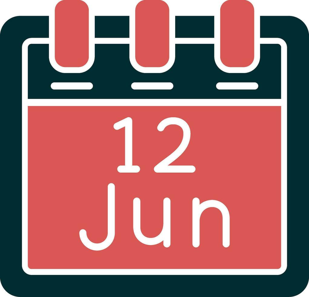 June 12 Vector Icon