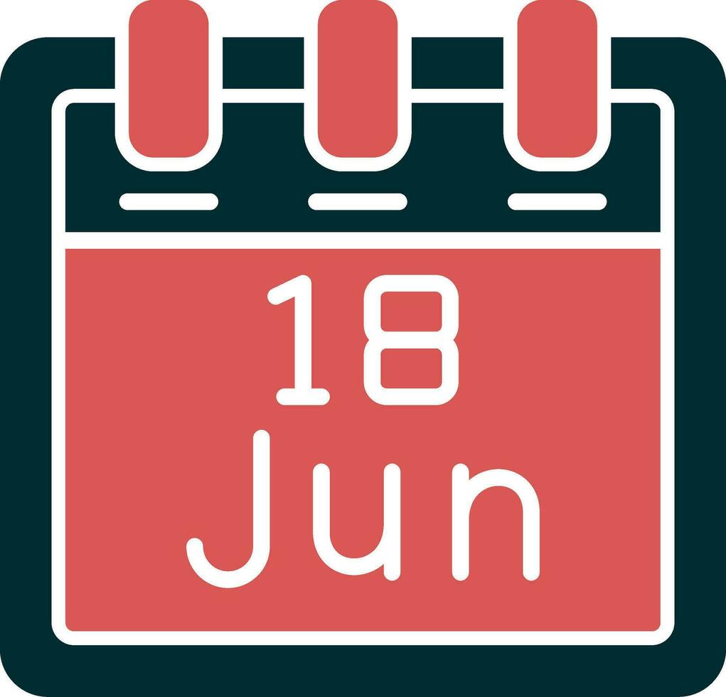 June 18 Vector Icon