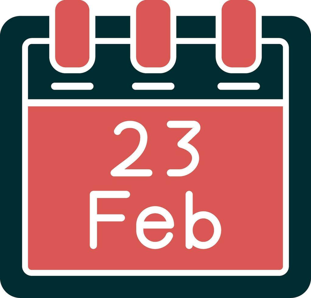 February 23 Vector Icon