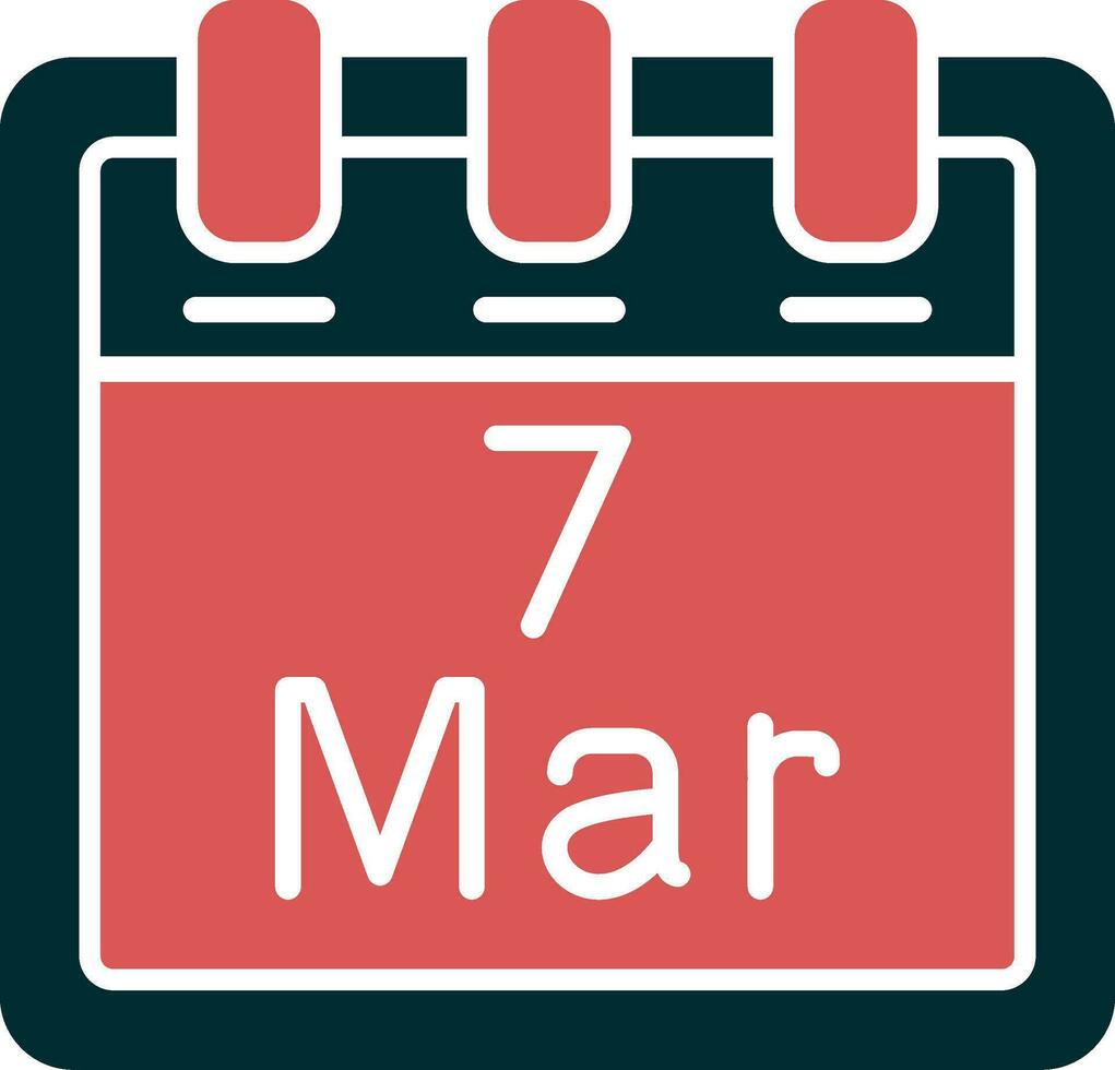 March 7 Vector Icon