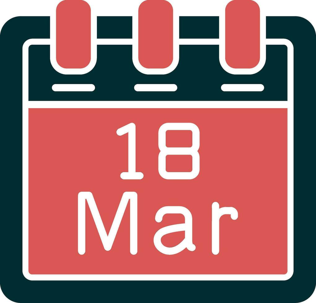 March 18 Vector Icon