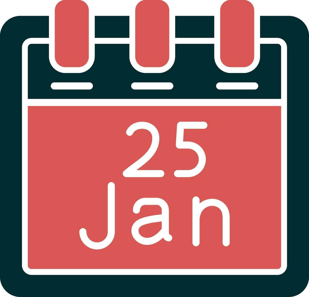 January 25 Vector Icon