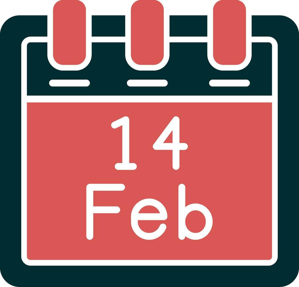 February 14 Vector Icon