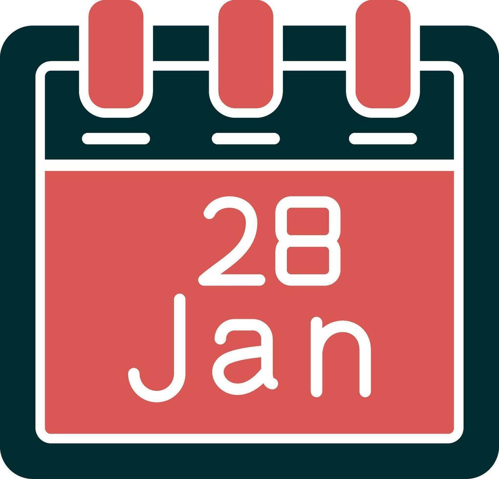January 28 Vector Icon